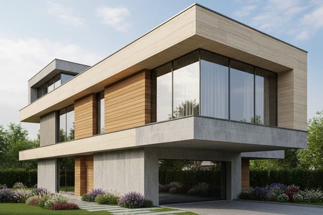 Featured Modern Suburban House Exterior